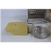 Image 3 : (3) Vintage Cheese Graters, Vintage Clear Glass Pyrex Coffee Pot, Misc.