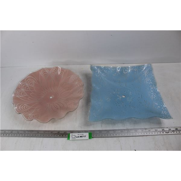 Vintage Light Shades- Both As Is