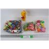 Image 1 : (3) Bags Of Plastic Toy Animals , Action Figures, Misc., Plastic Toy Duck- As Is