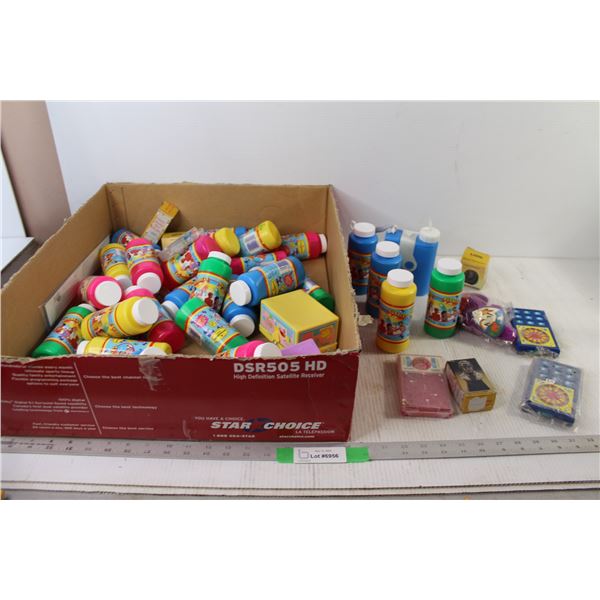 Bubble Bottles, Pencil Sharpeners, Assorted Novelty Toys