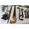 Image 6 : Hand Sickle, Wrenches, Hand Saw, Hammer, Assorted Tools