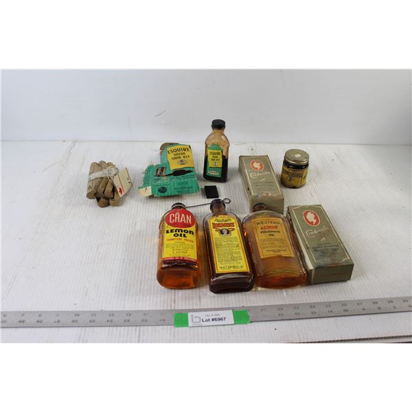 (5) Polishing Oils and Drawers Pulls