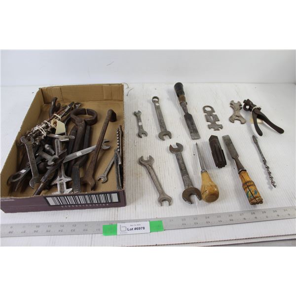 Assorted Tools Wrenches and Chisels