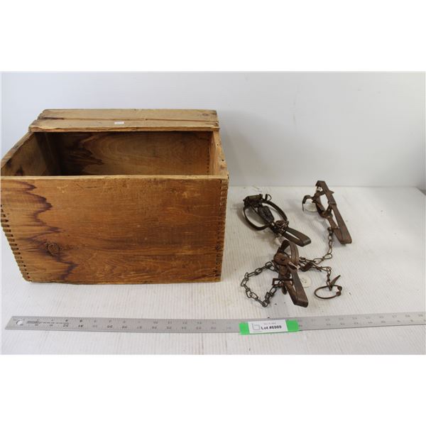 (3) Animal Traps, Wooden Crate
