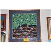 Image 1 : KOA FRAMED CHINESE PRIMITIVE JINSHAN PAINTING, "THE PIGEON RACING"; CHOP SIGNED (30" X 31 3/4")