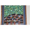 Image 2 : KOA FRAMED CHINESE PRIMITIVE JINSHAN PAINTING, "THE PIGEON RACING"; CHOP SIGNED (30" X 31 3/4")