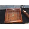 Image 2 : MIXED LOT: HAWAII PHOTOS, KOA CLOCK, ETCHED GLASS BLOCK & WOODEN POST CARDS (9 PCS)