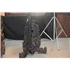 Image 3 : CHINESE HAND CARVED DRAGON FLORAL LAMP (71") (DOES NOT INCLUDE LANTERN)