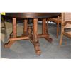 Image 2 : 43 1/2" WOOD TABLE ON CASTERS