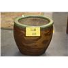 Image 1 : CERAMIC LARGE JAR PLANTER W/DRAGON MOTIF (11 3/4" x 13")