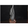 Image 4 : VINTAGE ABSTRACT STONE CARVING ON WOOD BASE
