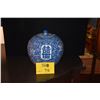 Image 1 : 19TH CENTURY BLUE & WHITE GINGER JAR, "DOUBLE HAPPINESS" MOTIF (9")
