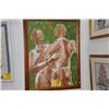 Image 1 : KOA FRAMED OIL ON CANVAS, DANCERS (27 1/2" X 35 1/2")