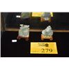 Image 1 : JADEITE CARVINGS ON STANDS (2 PCS)