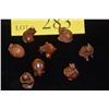 Image 2 : CHINESE GINKGO WOOD BEADS (8 PCS)