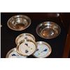 Image 2 : STERLING BOWLS & SILVER RIMMED COASTERS (6 PCS)