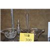 Image 1 : COLLECTION OF STERLING & GLASS BOWLS, VASE & PERFUME BOTTLE (4 PCS)
