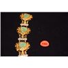 Image 1 : VERMEIL CARVED JADE BRACELET
