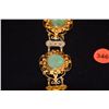 Image 2 : VERMEIL CARVED JADE BRACELET