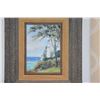 Image 2 : FRAMED OIL ON CANVAS, DIAMOND HEAD LIGHTHOUSE; SIGNED M. DORMAN (10" X 12")