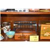 Image 1 : STORAGE BOXES, ABACUS, CANDLE HOLDER, TEAPOT & BOWL (6 PCS)