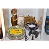 Image 1 : MIXED LOT: DISHES, BOWLS, CUP, CASE, PURSE, STATUARY, ETC. (10 PCS)