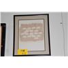 Image 1 : FRAMED MIXED MEDIA PAPER ART, PIGS; SIGNED IRENE ROCKER (15 1/2" X 18 3/4")