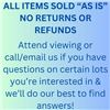 Image 1 : NO REFUNDS OR RETURNS