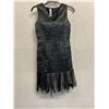 Image 1 : Woven Cocktail Fringe Dress, Black, New - No Tag (Bust Approx. 34" to 36", Waist 32", Hips 36")