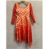 Image 8 : Woven Fringe Dress w/ Sleeves, Orange, Size 8, New with Tag (retail $1100)