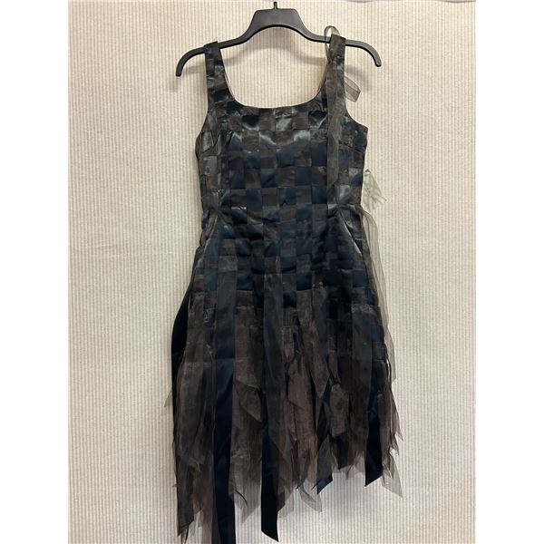 Woven Cocktail Fringe Dress, Black, Size 10, New with Tag (retail $1100)