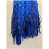 Image 5 : Woven Cocktail Fringe Dress, Blue, Size 8, New with Tag (retail $1100)