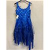 Image 9 : Woven Cocktail Fringe Dress, Blue, Size 8, New with Tag (retail $1100)