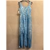 Image 7 : Woven Cocktail Fringe Dress, Light Blue, Size 4, New with Tag (retail $1100)(faint stains)