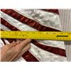 Image 11 : Woven Strapless "Nautilus" Dress (Designed for Mrs. America 2000), White & Burgundy, (faint stains)