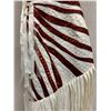 Image 3 : Woven Strapless "Nautilus" Dress (Designed for Mrs. America 2000), White & Burgundy, (faint stains)
