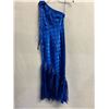 Image 8 : Woven Fringe Mermaid Gown, Royal Blue, Size 6, New with Tag (retail $1600)(faint stains)