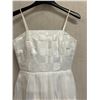 Image 2 : Woven Cocktail Long Dress, White, New - No Tag  (faint stains)