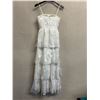 Image 6 : Woven Cocktail Long Dress, White, New - No Tag  (faint stains)