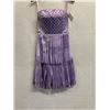 Image 1 : Woven Cocktail Fringe Dress, Lavender, Size 6, New with Tag (retail $1500)