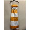 Image 1 : Woven Cocktail Wave Gown, Gold & White, Size 4, New with Tag (Orig. Retail $2250)