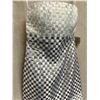 Image 2 : Woven Cocktail Dress, Silver & White, Size 8, New with Tag (retail $1500)
