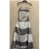 Image 1 : Woven Cocktail Wave Gown, Gray & White, Size 6, New with Tag (Orig. Retail $2250)