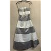 Image 8 : Woven Cocktail Wave Gown, Gray & White, Size 6, New with Tag (Orig. Retail $2250)