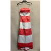 Image 1 : Woven Cocktail Wave Gown, Rose & White, Size 2, New with Tag (Orig. Retail $2250)