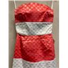 Image 2 : Woven Cocktail Wave Gown, Rose & White, Size 2, New with Tag (Orig. Retail $2250)
