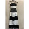 Image 1 : Woven Cocktail Wave Gown, Black & White, Size 2, With Tag (Orig. Retail $2250)