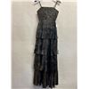 Image 1 : Woven Cocktail Swing Gown, Black, Size 4, New with Tag (retail $2700)