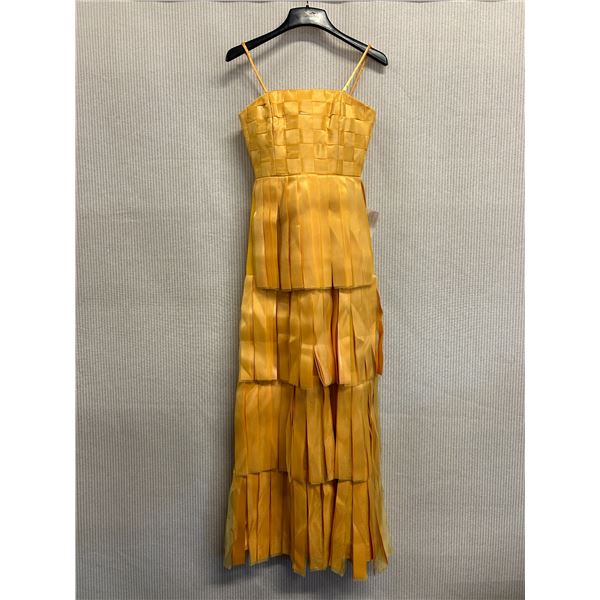 Woven Cocktail Swing Gown, Gold, Size 10, New with Tag (retail $2700)