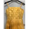 Image 2 : Woven Cocktail Swing Gown, Gold, Size 10, New with Tag (retail $2700)